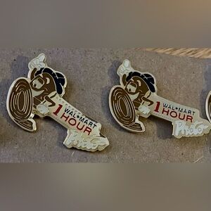 6-Vintage  Walmart "1 Hour Photo" lapel pin,  1990s. /$5.00 each -all $30.00